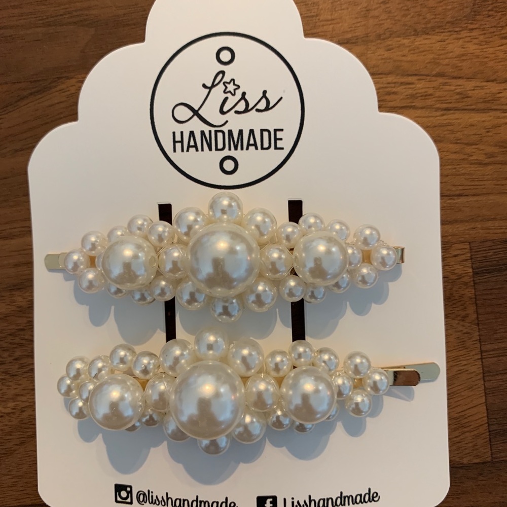 Pearls Hair Clips - Picture 6 of 7